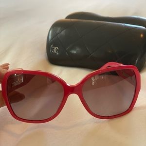 Fuchsia Chanel sunglasses